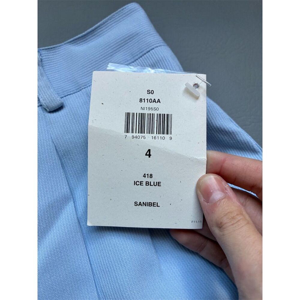 EP Pro Women's High Waist Pleated Shorts Blue Size 4 Casual Golf‎ - Picture 5 of 13